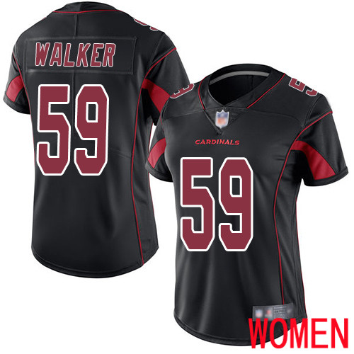 Arizona Cardinals Limited Black Women Joe Walker Jersey NFL Football #59 Rush Vapor Untouchable